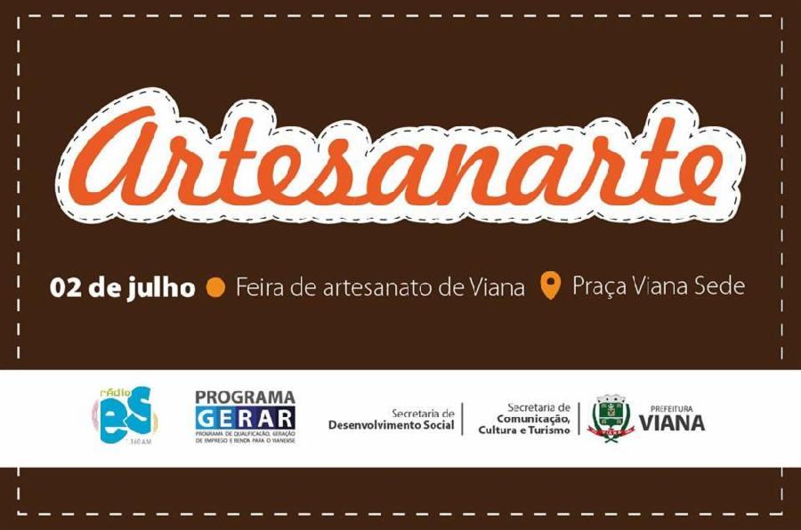 1ª Feira de Artesanato de Viana será no domingo (02)