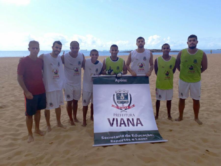 Seleção de Viana participa do Campeonato Estadual de Beach Soccer