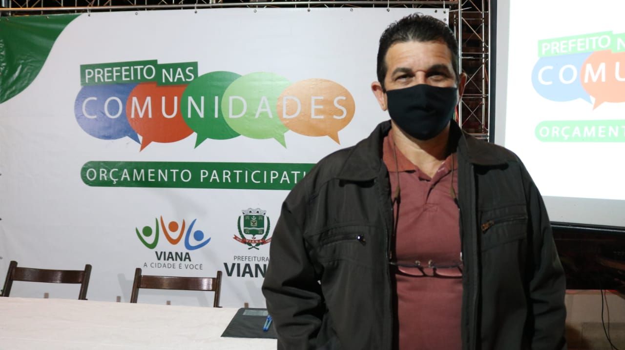 Cristiano Pereira Cruel, que mora na região do Córrego da Manteiga, foi um dos vianenses que marcou presença na reunião do Orçamento Participativo. 