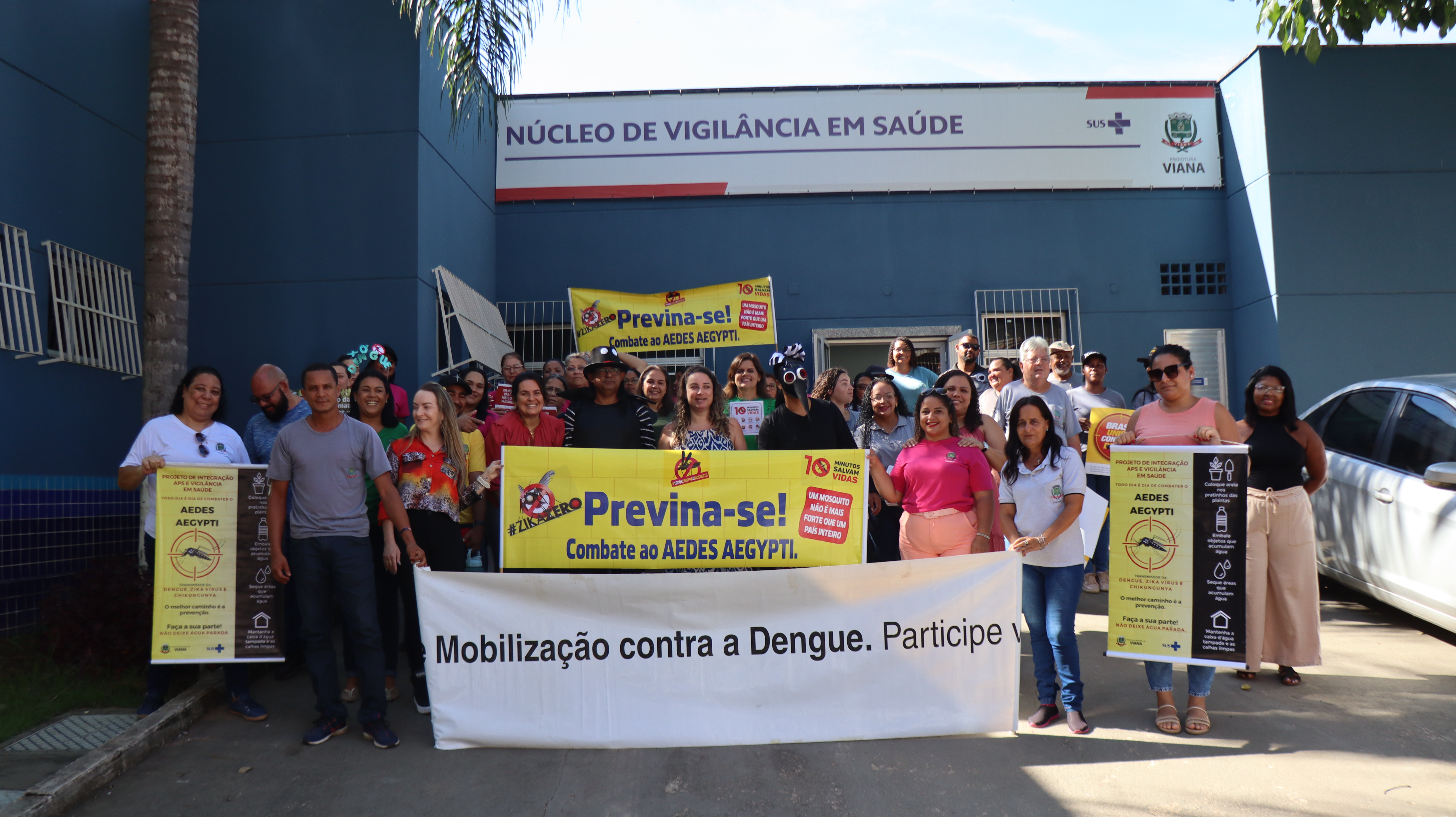 Prefeitura realiza ação de vistoria e conscientização contra a dengue em Viana Sede